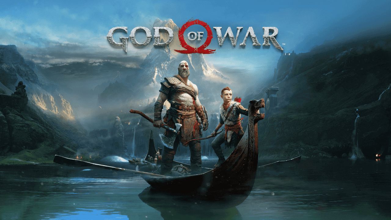 God of War. Santa Monica Studio. Game Logo. Poster. Kratos. Atreus