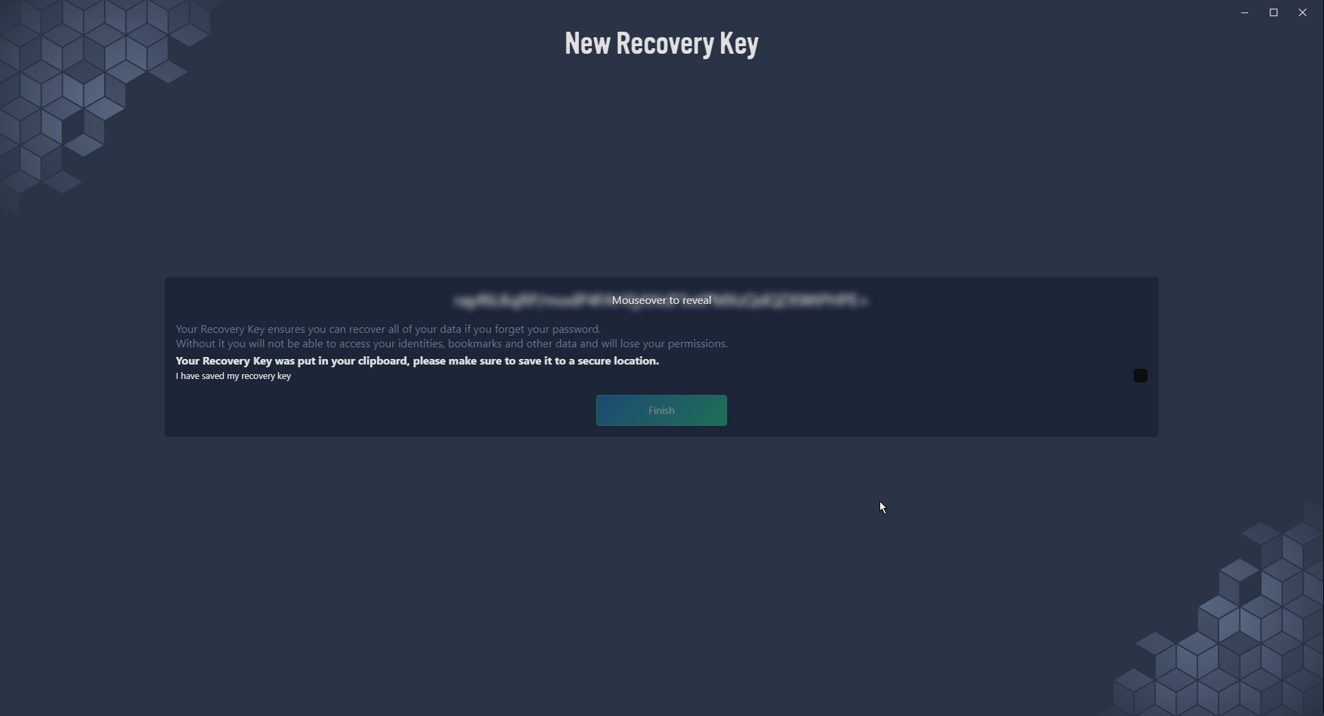 TeamSpeak recovery key