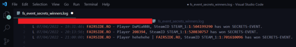 Logs server CSGO - Castigatori concurs secrete server