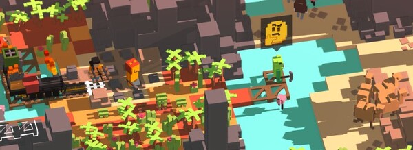 Unrailed! Game Road Bridge Water Emoticon Stone