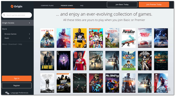 Origin companie jocuri