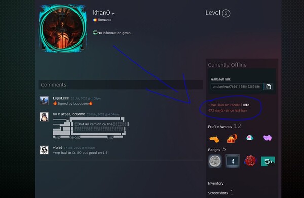 Vac Banned Steam account
